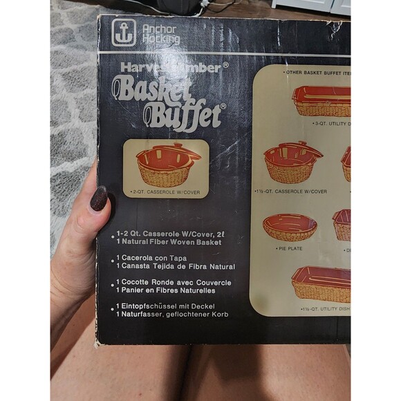 Anchor Hocking 2 qt. Casserole Dish w/ Basket Woven Harvest Amber Round NIB. - Picture 9 of 11